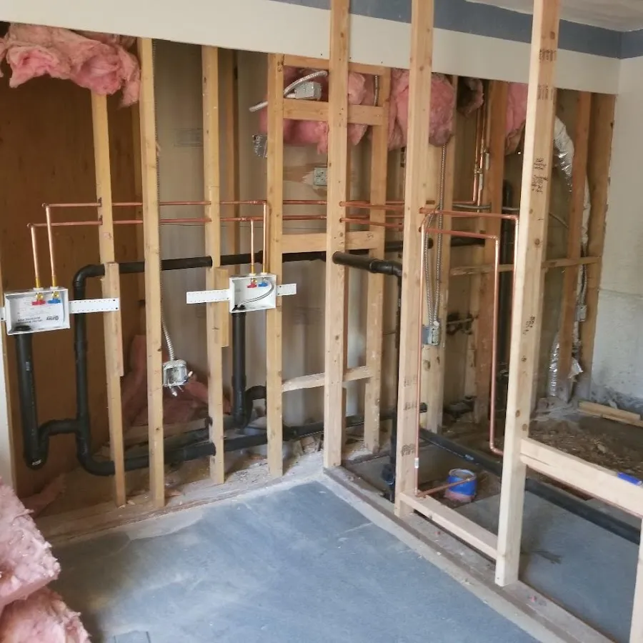 Copper pipe rough-in and plumbing installation in South Williamsport